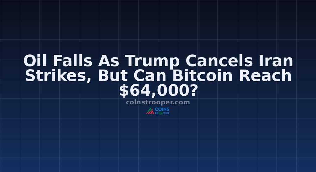 Oil Falls As Trump Cancels Iran Strikes, But Can Bitcoin Reach $64,000?