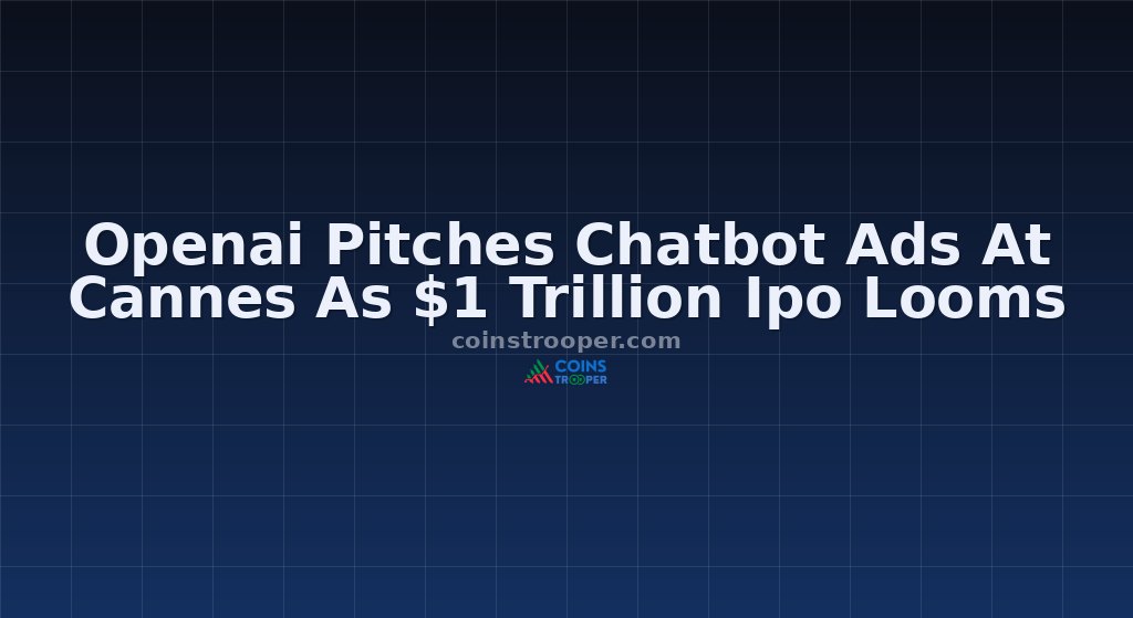 Openai Pitches Chatbot Ads At Cannes As $1 Trillion Ipo Looms