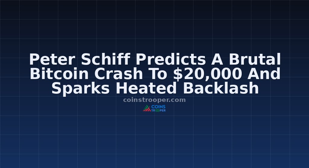 Peter Schiff Predicts A Brutal Bitcoin Crash To $20,000 And Sparks Heated Backlash