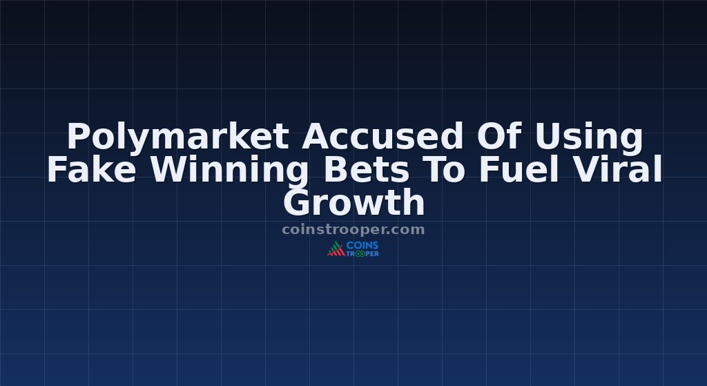 Polymarket Accused Of Using Fake Winning Bets To Fuel Viral Growth