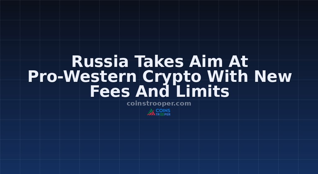 Russia Takes Aim At Pro-Western Crypto With New Fees And Limits