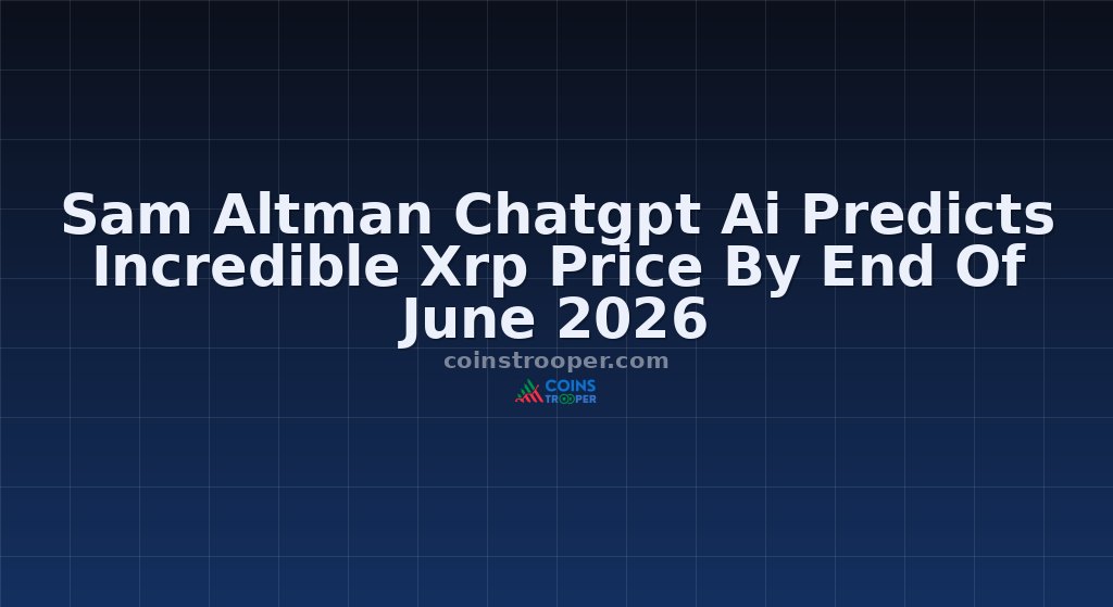 Sam Altman Chatgpt Ai Predicts Incredible Xrp Price By End Of June 2026