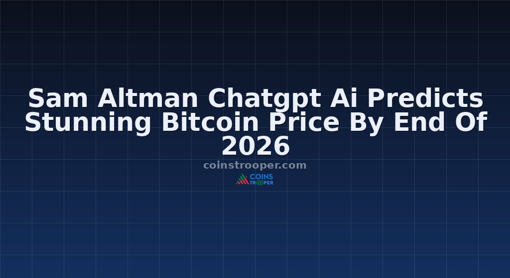 Sam Altman Chatgpt Ai Predicts Stunning Bitcoin Price By End Of 2026
