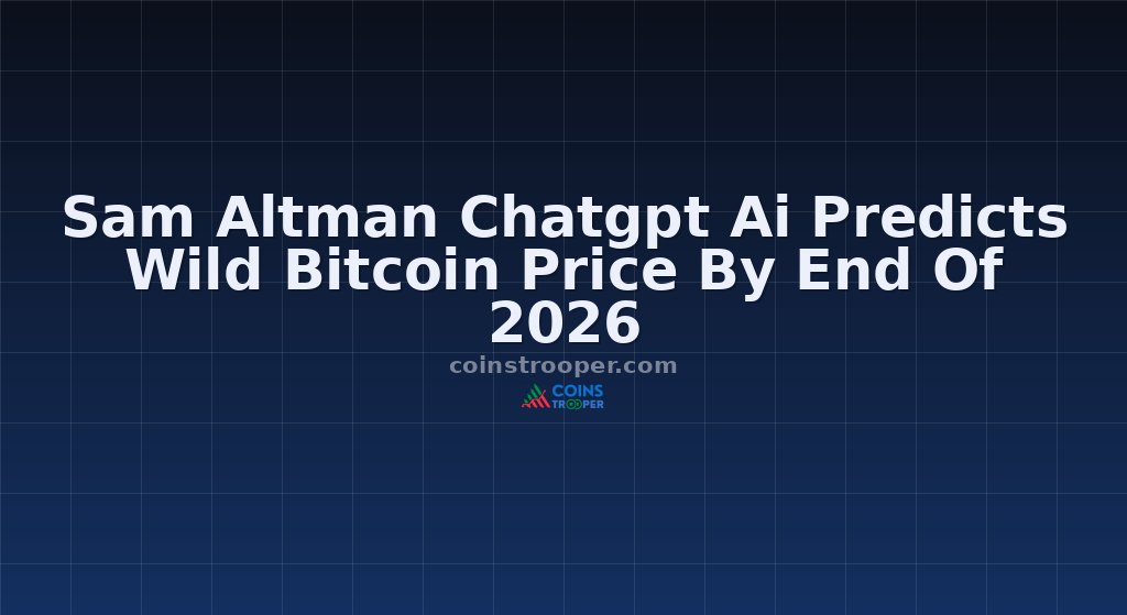 Sam Altman Chatgpt Ai Predicts Wild Bitcoin Price By End Of 2026