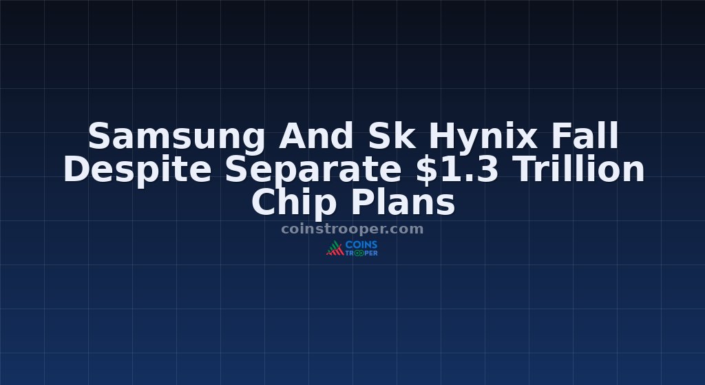 Samsung And Sk Hynix Fall Despite Separate $1.3 Trillion Chip Plans