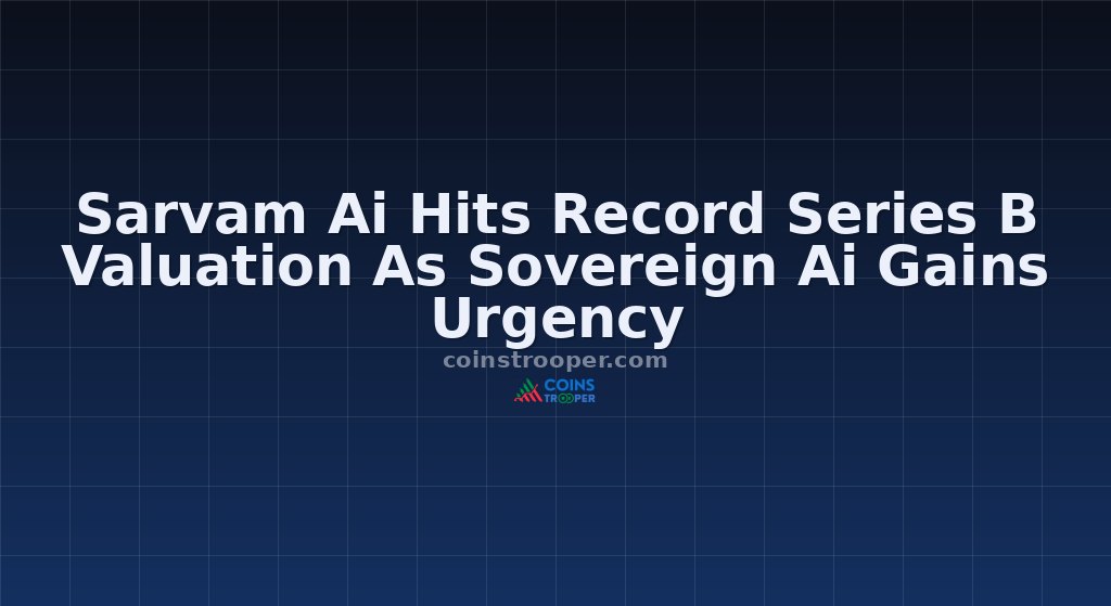 Sarvam Ai Hits Record Series B Valuation As Sovereign Ai Gains Urgency
