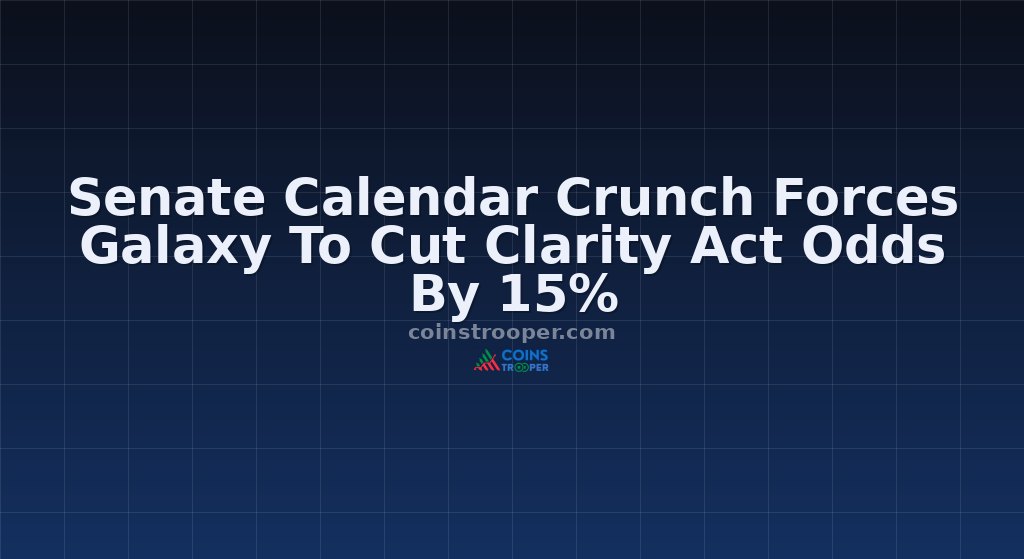 Senate Calendar Crunch Forces Galaxy To Cut Clarity Act Odds By 15%