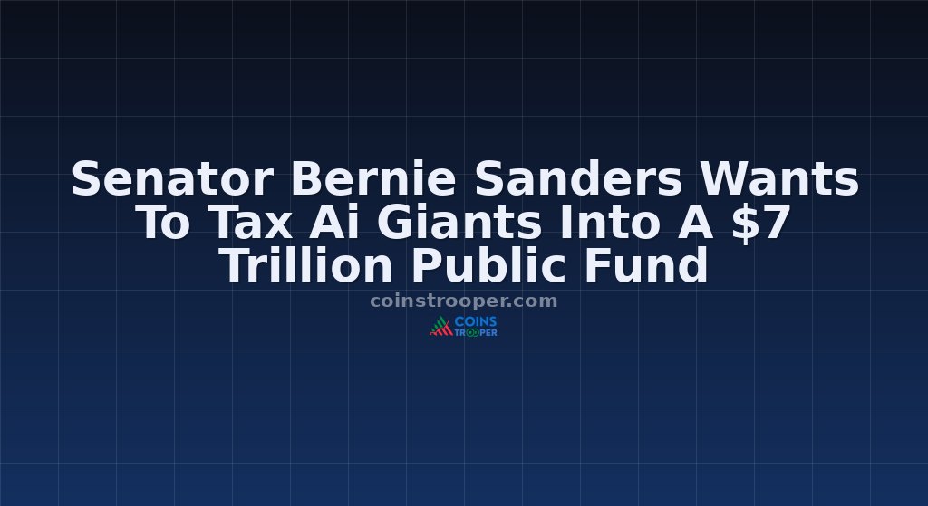 Senator Bernie Sanders Wants To Tax Ai Giants Into A $7 Trillion Public Fund