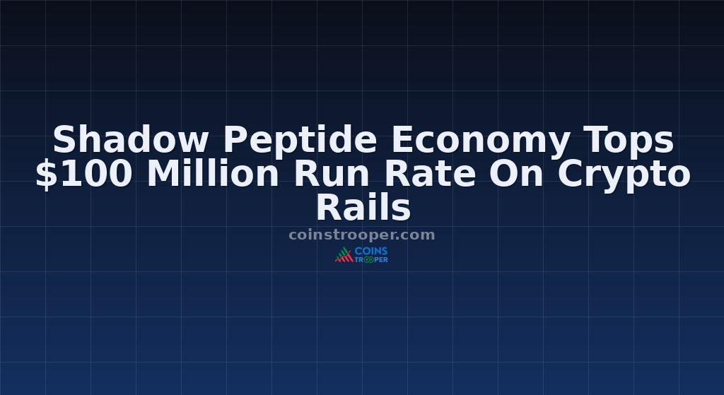 Shadow Peptide Economy Tops $100 Million Run Rate On Crypto Rails