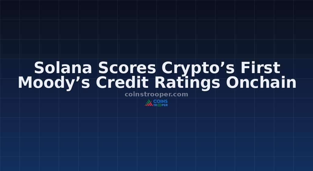 Solana Scores Crypto’s First Moody’s Credit Ratings Onchain