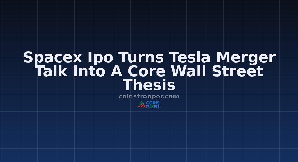 Spacex Ipo Turns Tesla Merger Talk Into A Core Wall Street Thesis