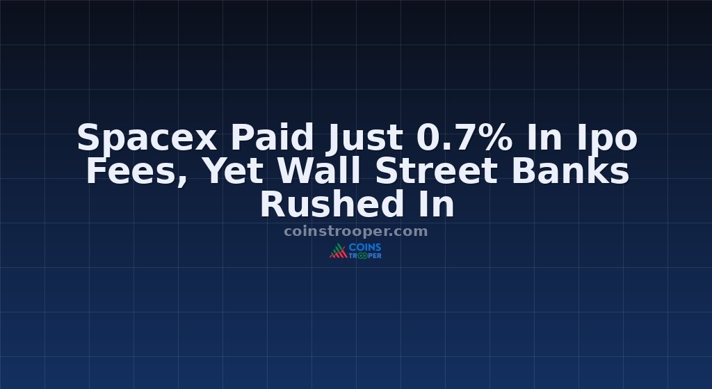 Spacex Paid Just 0.7% In Ipo Fees, Yet Wall Street Banks Rushed In