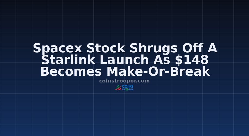 Spacex Stock Shrugs Off A Starlink Launch As $148 Becomes Make-Or-Break