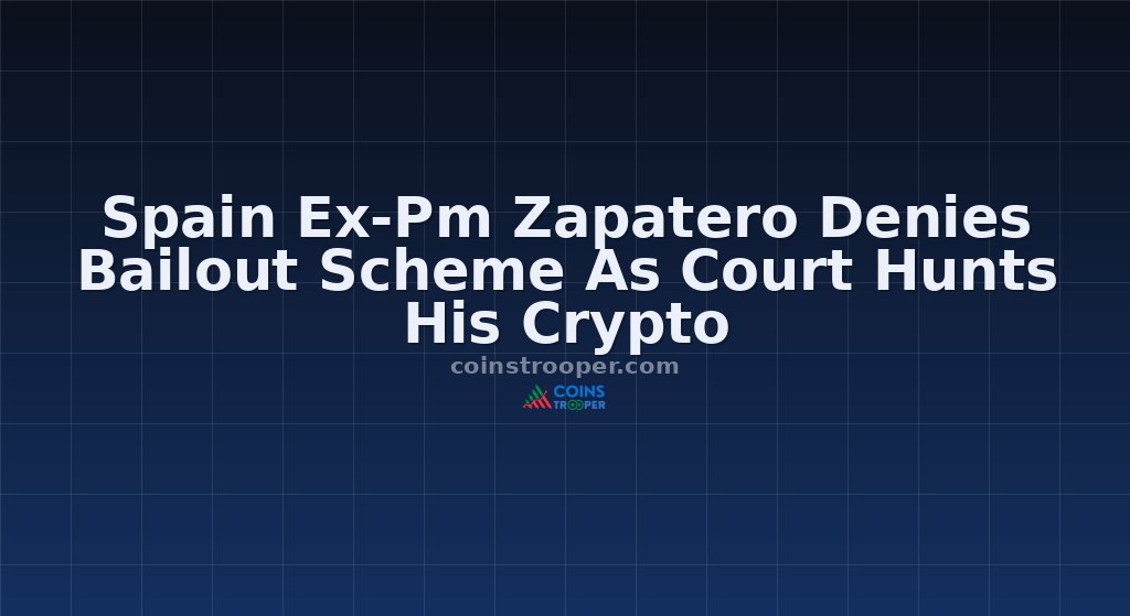 Spain Ex-Pm Zapatero Denies Bailout Scheme As Court Hunts His Crypto