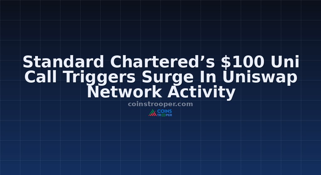 Standard Chartered’s $100 Uni Call Triggers Surge In Uniswap Network Activity