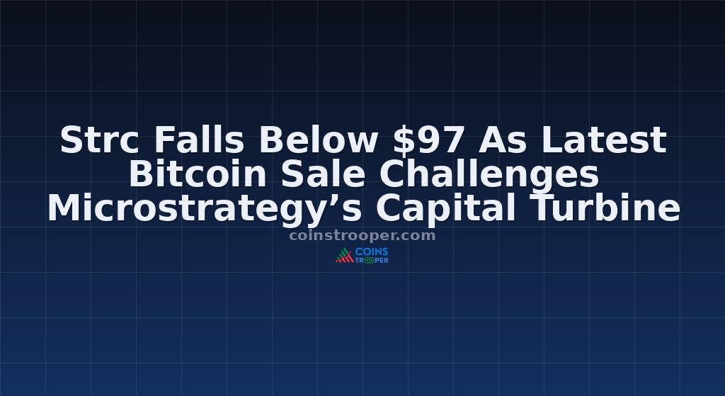 Strc Falls Below $97 As Latest Bitcoin Sale Challenges Microstrategy’s Capital Turbine