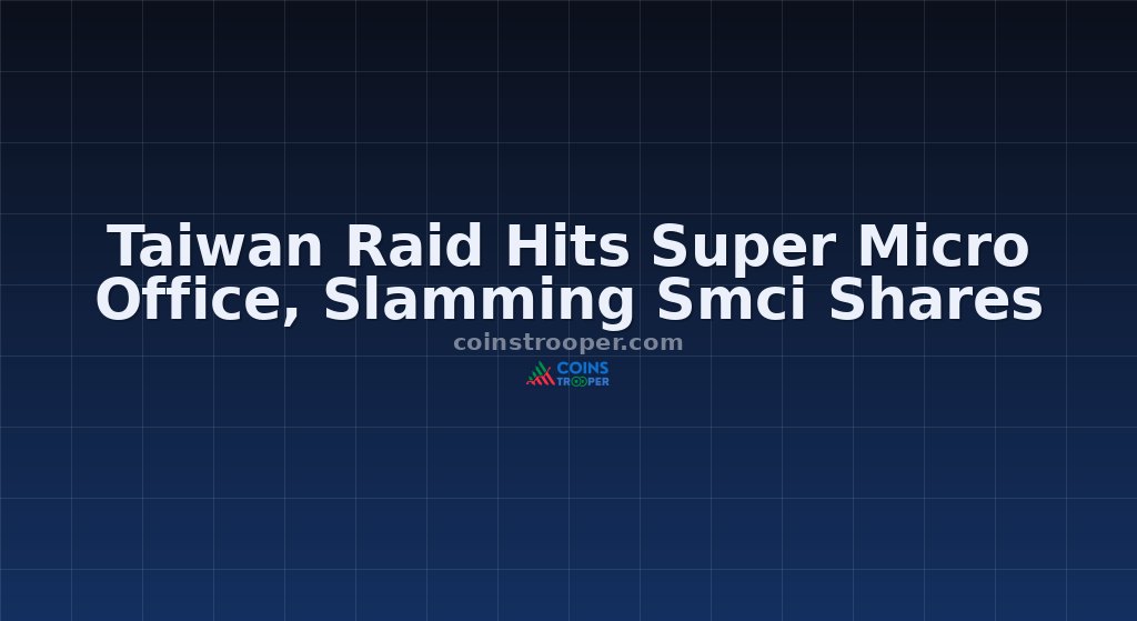 Taiwan Raid Hits Super Micro Office, Slamming Smci Shares