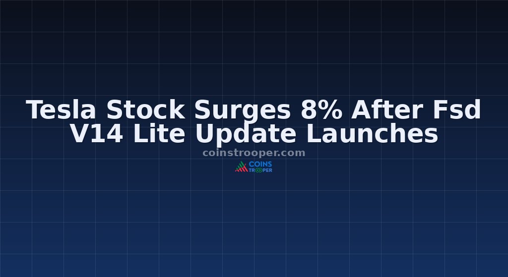 Tesla Stock Surges 8% After Fsd V14 Lite Update Launches