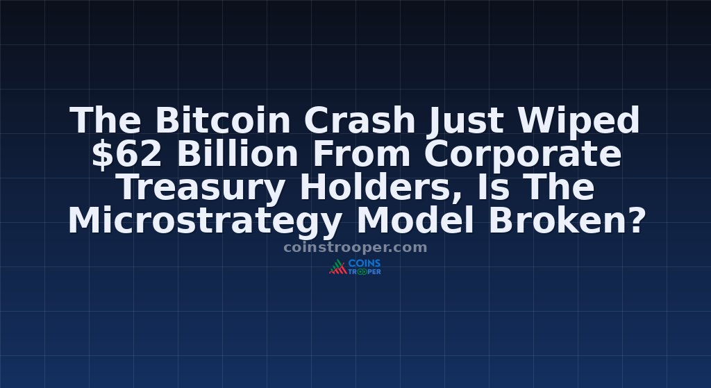 The Bitcoin Crash Just Wiped $62 Billion From Corporate Treasury Holders, Is The Microstrategy Model Broken?