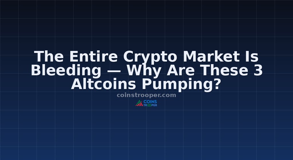 The Entire Crypto Market Is Bleeding — Why Are These 3 Altcoins Pumping?