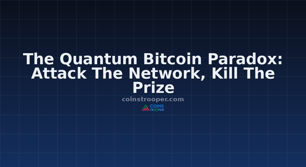 The Quantum Bitcoin Paradox: Attack The Network, Kill The Prize