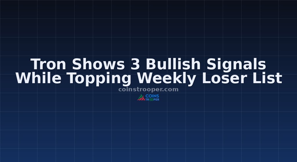 Tron Shows 3 Bullish Signals While Topping Weekly Loser List