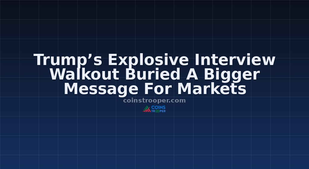 Trump’s Explosive Interview Walkout Buried A Bigger Message For Markets