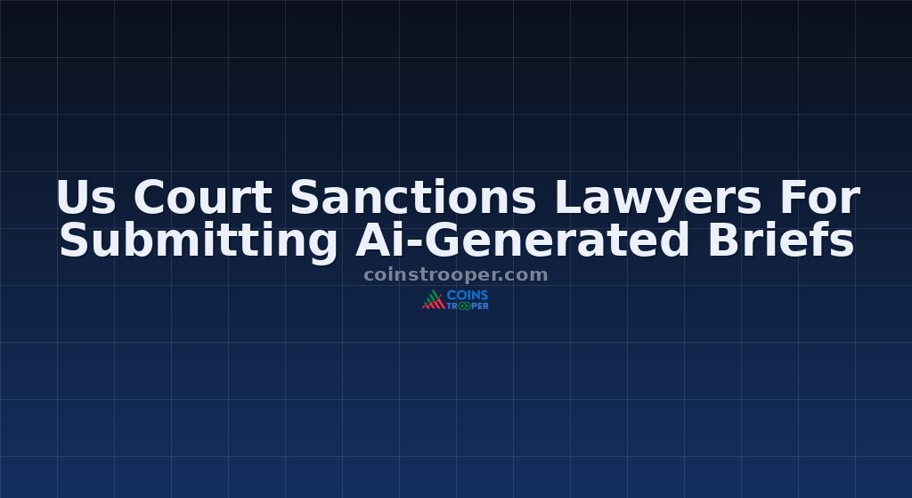 Us Court Sanctions Lawyers For Submitting Ai-Generated Briefs