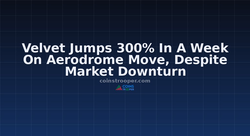 Velvet Jumps 300% In A Week On Aerodrome Move, Despite Market Downturn