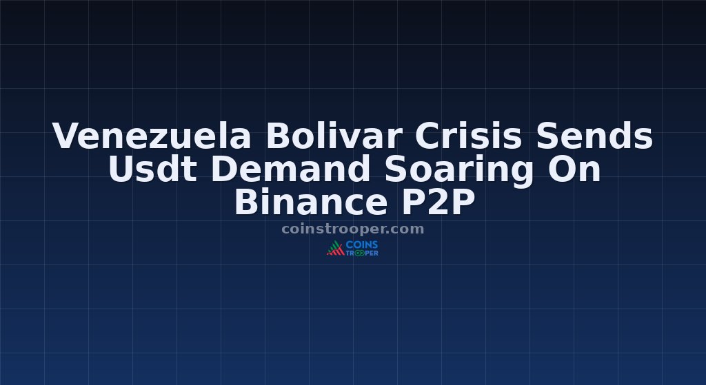 Venezuela Bolivar Crisis Sends Usdt Demand Soaring On Binance P2P