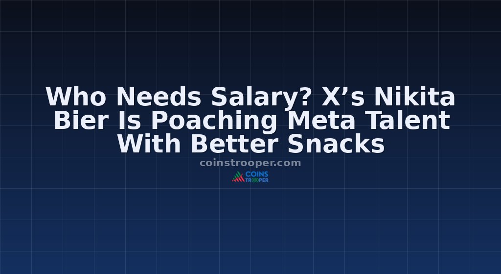 Who Needs Salary? X’s Nikita Bier Is Poaching Meta Talent With Better Snacks