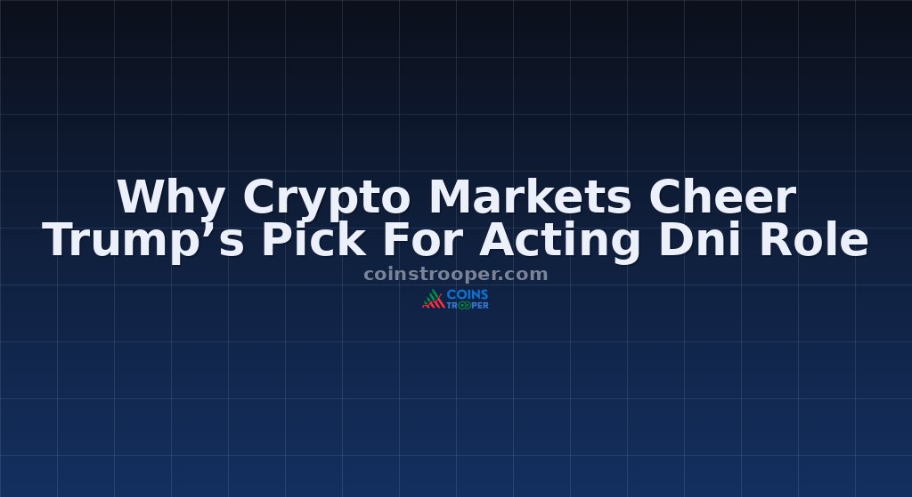 Why Crypto Markets Cheer Trump’s Pick For Acting Dni Role