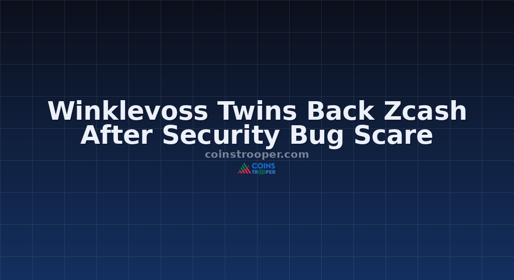 Winklevoss Twins Back Zcash After Security Bug Scare 