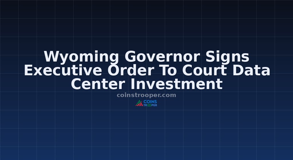 Wyoming Governor Signs Executive Order To Court Data Center Investment