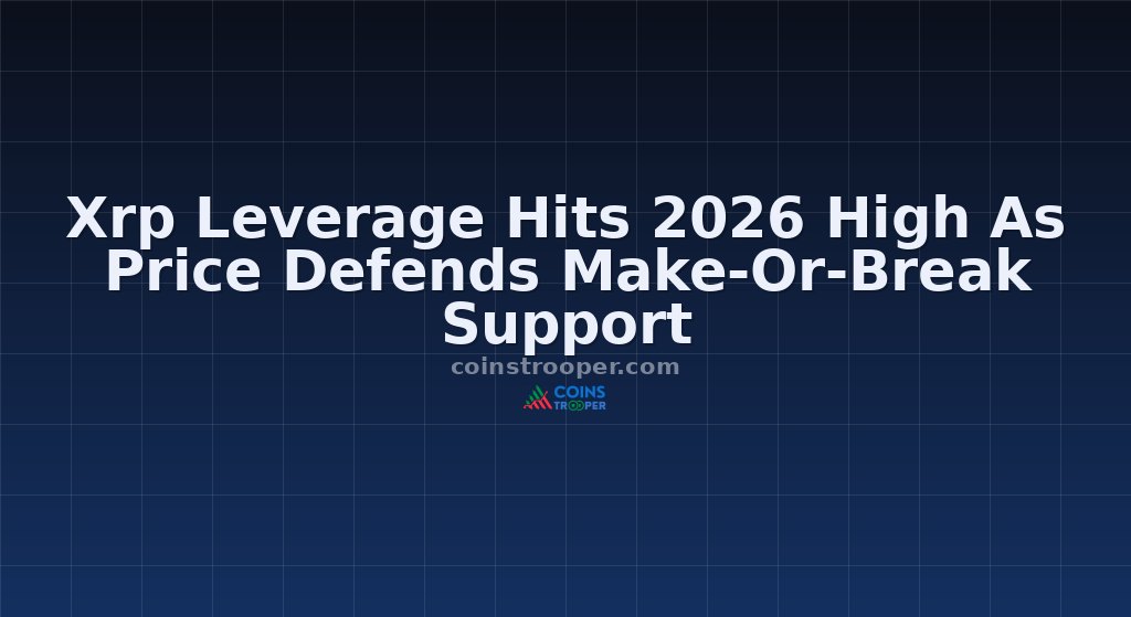 Xrp Leverage Hits 2026 High As Price Defends Make-Or-Break Support