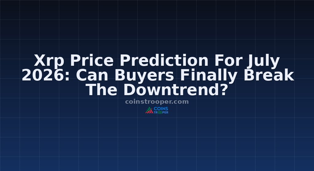 Xrp Price Prediction For July 2026: Can Buyers Finally Break The Downtrend?