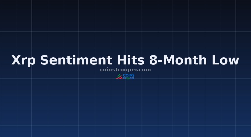 Xrp Sentiment Hits 8-Month Low