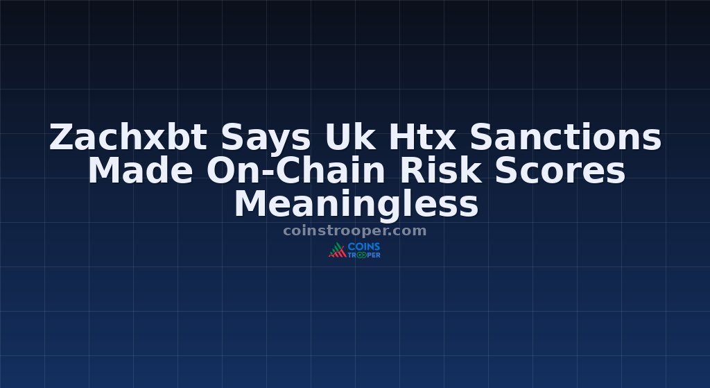 Zachxbt Says Uk Htx Sanctions Made On-Chain Risk Scores Meaningless