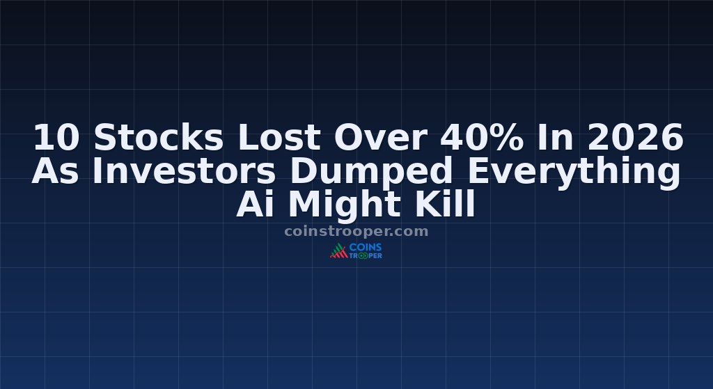 10 Stocks Lost Over 40% In 2026 As Investors Dumped Everything Ai Might Kill