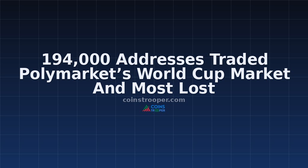 194,000 Addresses Traded Polymarket’s World Cup Market And Most Lost