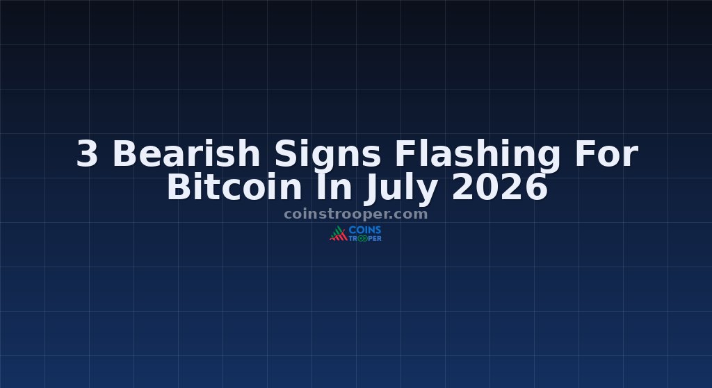 3 Bearish Signs Flashing For Bitcoin In July 2026