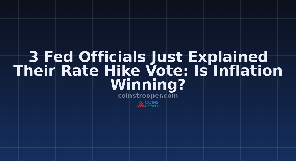 3 Fed Officials Just Explained Their Rate Hike Vote: Is Inflation Winning?