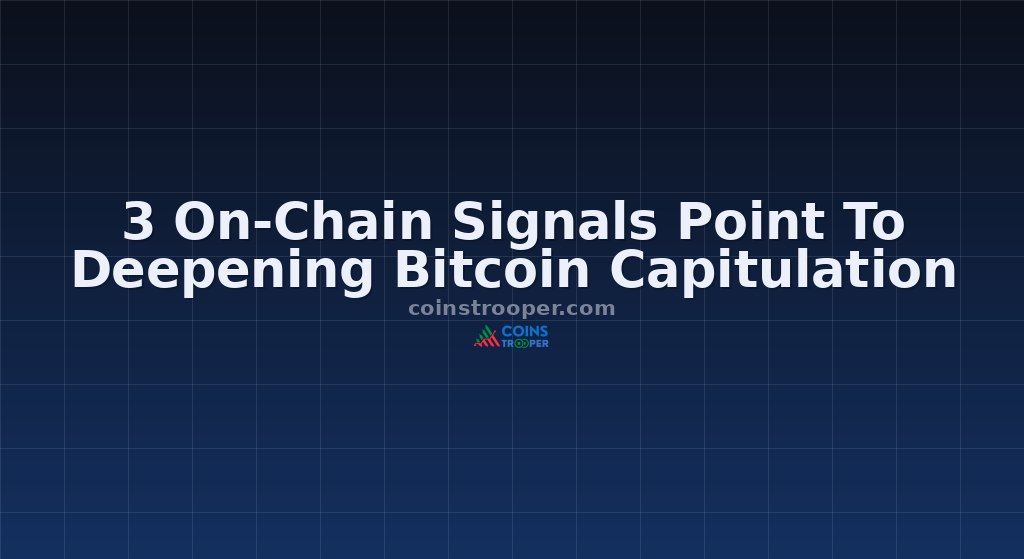 3 On-Chain Signals Point To Deepening Bitcoin Capitulation