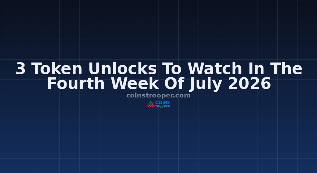 3 Token Unlocks To Watch In The Fourth Week Of July 2026