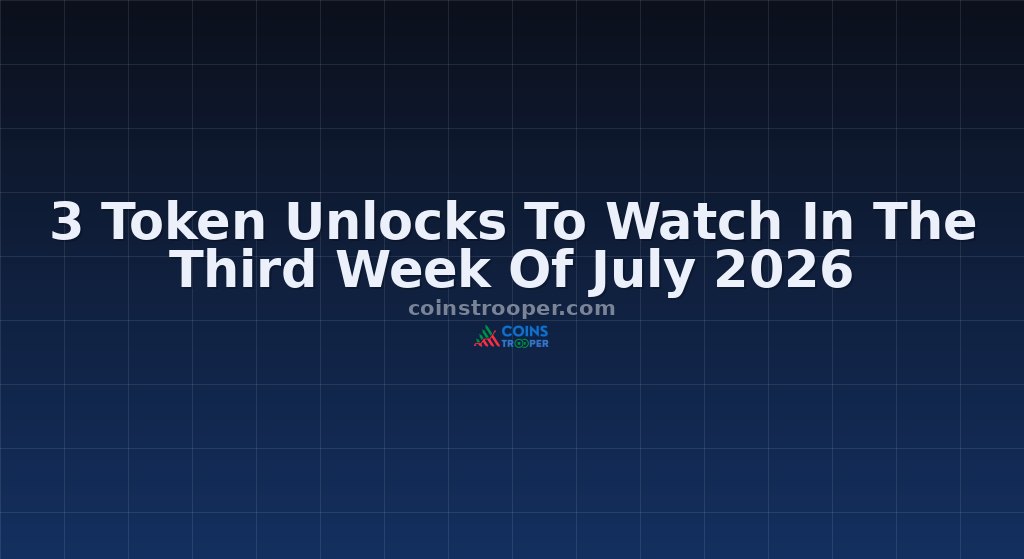 3 Token Unlocks To Watch In The Third Week Of July 2026