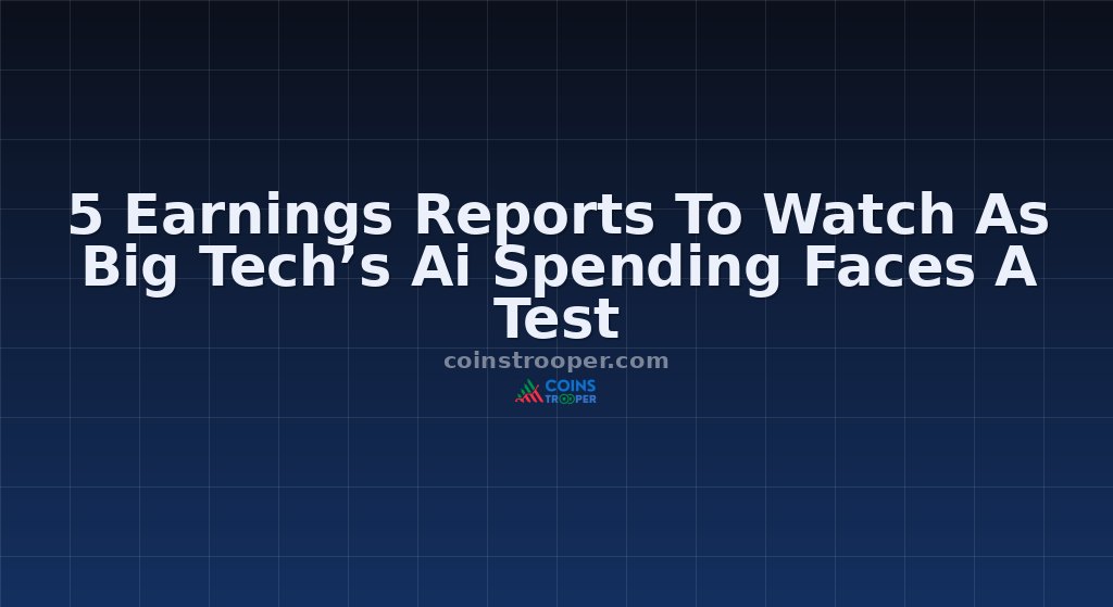 5 Earnings Reports To Watch As Big Tech’s Ai Spending Faces A Test