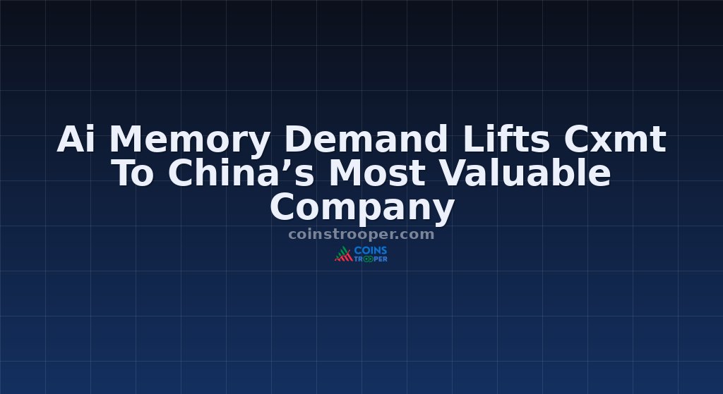 Ai Memory Demand Lifts Cxmt To China’s Most Valuable Company