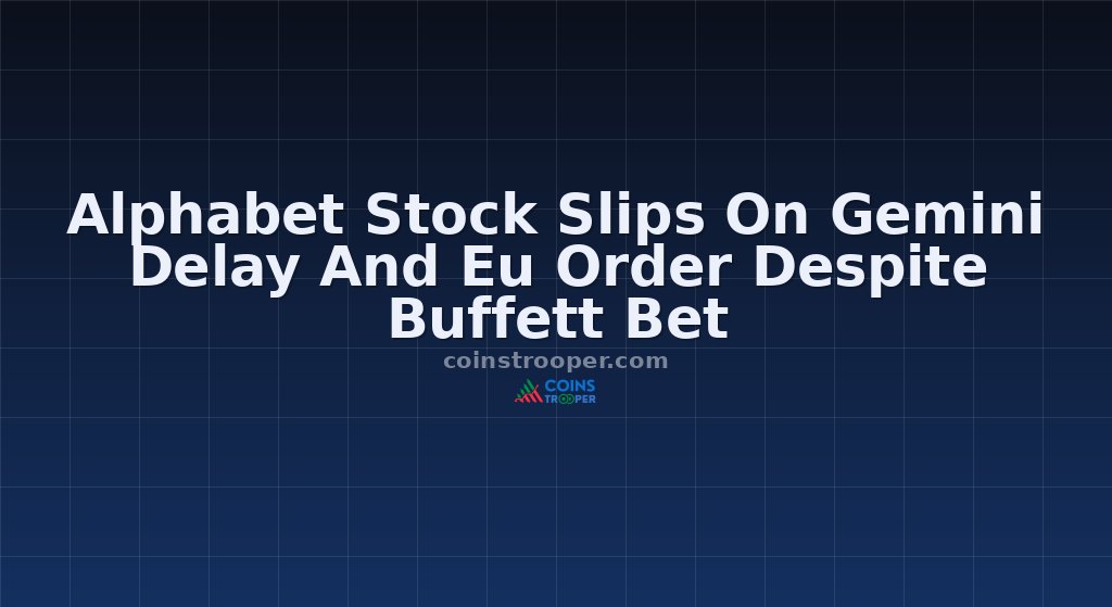 Alphabet Stock Slips On Gemini Delay And Eu Order Despite Buffett Bet