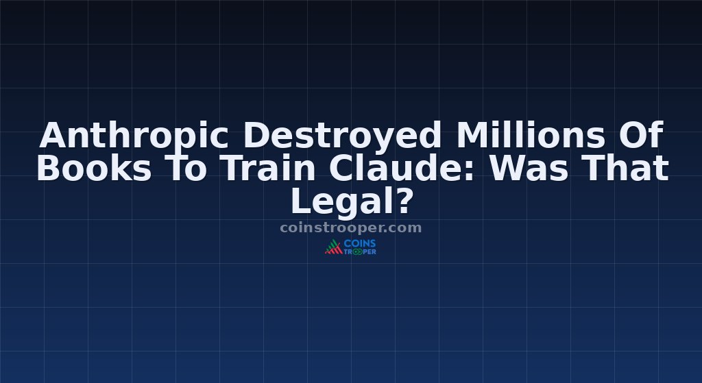 Anthropic Destroyed Millions Of Books To Train Claude: Was That Legal?