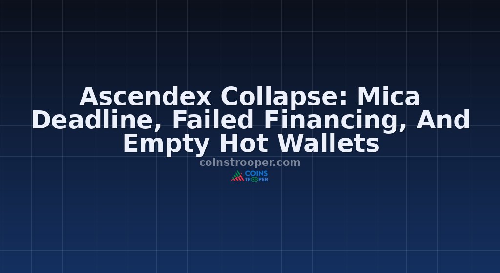 Ascendex Collapse: Mica Deadline, Failed Financing, And Empty Hot Wallets